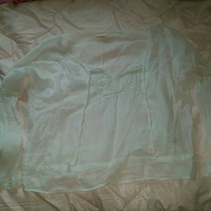 American Eagle white sheer shirt